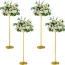 4pcs Tall Wedding Flower Stand 39.4" Wedding Centerpieces for Tables Gold Centerpieces Metal Flower Floor Vase for Party Event Wedding Reception