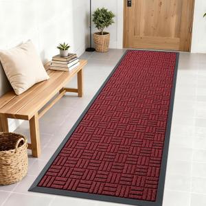 OLANLY Front Door Mat Outside Entrance 71x23, Heavy-Duty Rubber Doormat