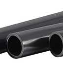 MECCANIXITY PVC Rigid Round Pipe 21mm ID 25mm OD 500mm Black High Impact for Water Pipe, Crafts, Decoration, Cable Sleeve 3pcs