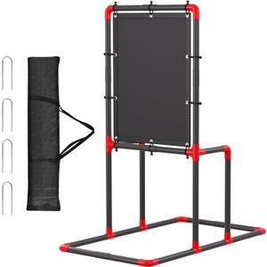 Baseball Strike Zone Target for Plastic Balls Compatible with Wiffle Ball and Blitzball Pitching Training Strike Zone Target Set Up and Assemble Easily (Large, Black)