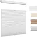 Serlmwnt Cordless Cellular Shades - Honeycomb Blinds for Indoor Windows, No Drill Blackout Shades, Thermal Insulation & Noise Reduction, Suitable for Bedrooms, Kitchens, Living Rooms, Etc.White,38"×48"