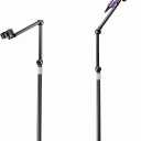 Universal Hair Dryer Holder, Floor Blow Dryer Stand for Bedroom, 60.63-70.87in Height Adjustable Blow Dryer Holder for Hands Free, Hair Dryer Holder with Heavy-Duty Base for Dyson Supersonic