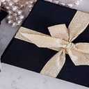 RJ Displays 6 Pack Cotton Filled Matte Black Color Paper Cardboard Jewelry Necklace Bracelets Watch Gift and Retail Boxes Size 7 1/8" x 5 1/8" x 1 1/8" Inch (Matte Black)