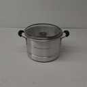 IMUSA USA MEXICANA-410 Aluminum Steamer with Glass Lid 10-Quart, Silver, 10Qt