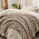 Bedsure Comforter King Size 5 Pieces - King Size Comforter Set with Checkered Throw Blanket and Decorative Pillow, Lightweiget Bedding, All Season Bedding Sets, Linen Beige (01 - Linen Plaid)