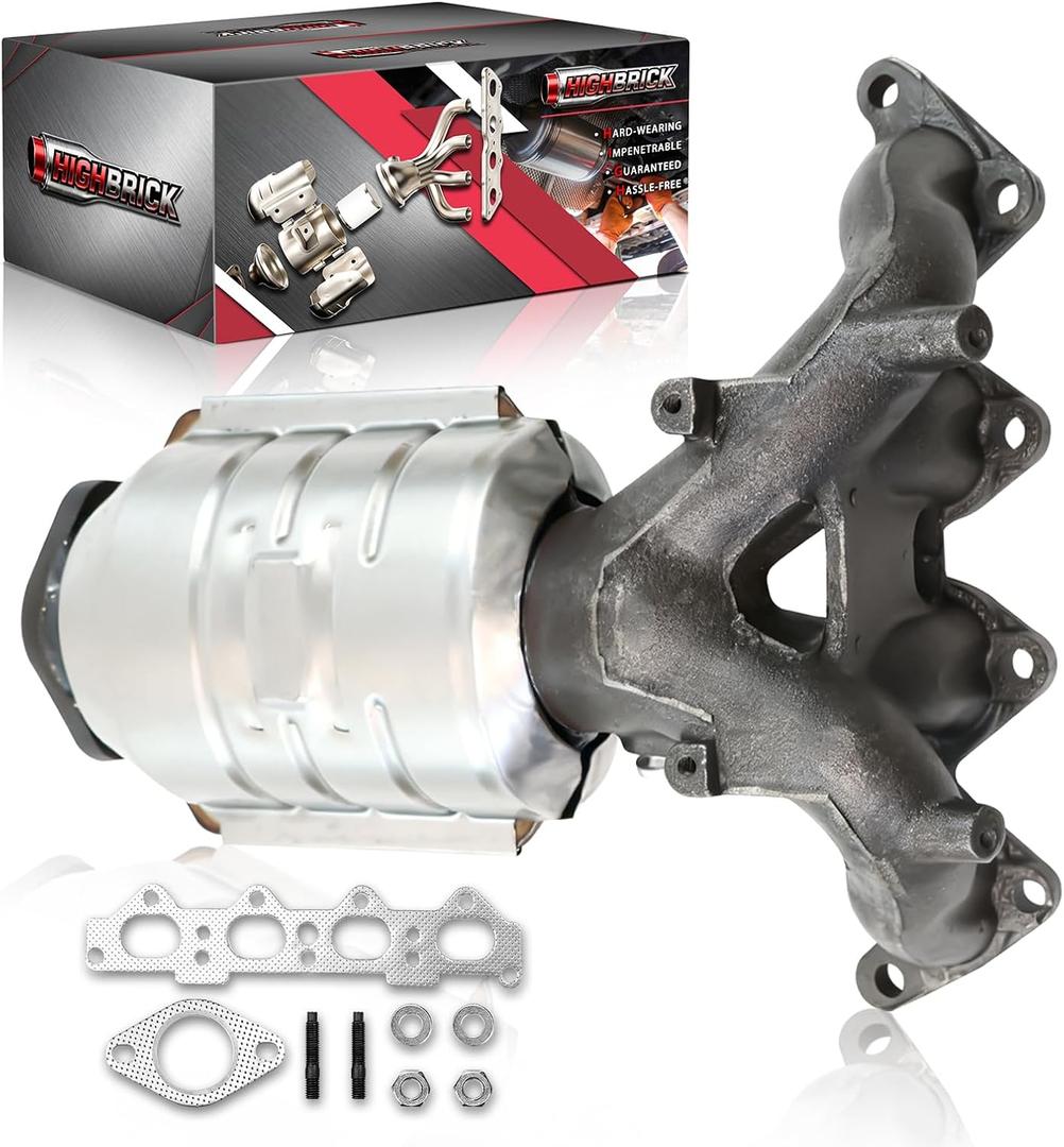 Catalytic Converter Kit Compatible with 2004-2012 Hyundai Elan-tra, 2007-2008 Tiburon, 2010-2011 Kia Soul, 2006-2009 Spectra, 2004-2009 Kia Spectra 2.0L (EPA Compliant)