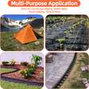 200 Count Plastic Landscape Edging Anchoring Stakes 8-Inch Garden Lawn Yard Landscaping Spikes for Paver Edging, Weed Barrier, Tent, Artificial Turf & More