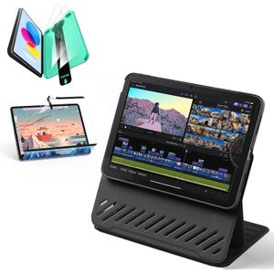 ESR iPad 11th/10th Generation A16 (11/10.9 Inch, 2025/2022) Case +2 Pack Screen Protector +Paper-Feel Magnetic Screen Protector