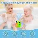 Light Up Bath Toys for Kids Ages 1-3,Rechargeable Frog Bath Toy Sprinkler for Babies 6-12 Months,Water Pool Bathtub Fountain Toys,Infant Toddlers Boys Girls Birthday Gifts