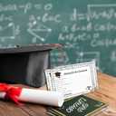 3 x Fibevon Graduation Wish & Advice Cards - 50PCs Graduate Party Supplies Advice Card for Class of 2025 Graduations Party, Graduation Favors Cardes for High School/College/Senior School (4x6 in, Black,White)