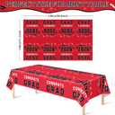 3 x OHOME Graduation Party Decorations 2026 - Plastic Red Tablecloth for Graduation Decorations Class of 2026 - Party Favors Supplies Banner,2 Pack