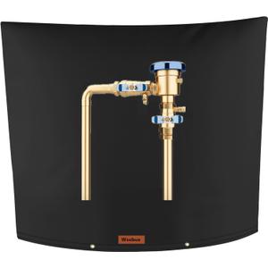 Winter Pipe Insulation Cover (5F) , Insulated Backflow Preventer Freeze Protection, Pump Cover, Sprinkler/Well/Valve Head Cover (Black 36''W x 36''H)