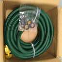 Garden Hose 25 ft NON-EXPANDABLE Water Hose, Flexible & Lightweight Kink Resistant Hybrid Hose, Leak-Proof Heavy Duty, Super Durable Fabric with 3/4" Solid Brass Connectors (Green)