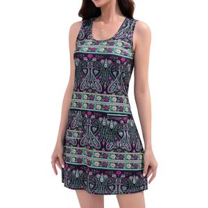 CAMSSOO Womens Summer Dresses 2025 Casual Sleeveless Beach Dress Loose Scoop Neck Boho Floral Sundresses with Pockets (3X-Large)