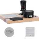 IKAPE 53MM Espresso Tamper Kit 5 IN 1, Espresso Tool Kit with Semi-Transparent Coffee Tamper, Distributor, Tamper Base, Cleaning Towel, Essential for Baristas (Black)