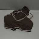 Aoxjox Women's Color Block Workout Sports Bras Fitness Lexi Lined Strappy Bra Athletic Yoga Crop Tank (Medium, Mulch/Driftwood)