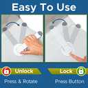 Baby Toilet Lock (3 Pack) Ideal Baby Proof Toilet Lid Lock with Arm  No Tools Needed Easy Installation with 3M Adhesive  Top Safety Toilet Seat Lock  Fits Most Toilets  White