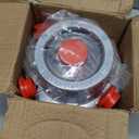 CheeMuii 343-4009 Trailer Hub Cap 4 PCS 3434009 Aluminum Hubcaps for Trailer Axle with Extra 4 PCS Rubber Plugs and Gaskets Replaces Stemco 343-4009