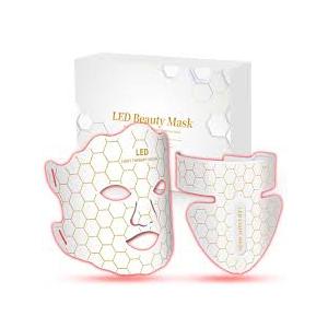 Yahi LED Face Mask Light Therapy, Red Light Therapy for Face, 175 High-Density Light Beads, 7-1 Colors LED Facial Skin Care Mask, White