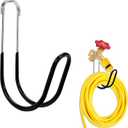 Garden Hose Holder Water Hose Hanger Wall Mounted,304Stainless Steel Solid Hose Hook Holds Up to 50Ft Garden Hose, Expandable Hose, Water Hose(Black Paint 1pcs)