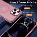 3 x Hython Case for iPhone 12 Pro Max Case Magnetic Translucent Matte Phone Cases 6.7" [Compatible with MagSafe] Thin Slim Fit Shockproof Bumper Hard Protective Cover for Women Men Girls, Grape Purple