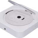 CD Player Portable, Portable Home CD Music Player with Remote Control, Supports AUX and 3.5 mm Audio Input Jack, 2 Modes Wall Mount Cd Player (White)