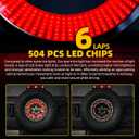 Bronco Spare Tire Brake Light for Ford Bronco 2021 2022 2023 2024 2/4 Doors Third Brake Light Plug & Play 3-Side Wheel Light LED Ring Ford Bronco Accessories