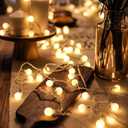 33ft 80 LED Globe String Lights  USB Powered Warm White Fairy Lights for Bedroom, Patio, Wedding, Party & Indoor Outdoor Decor