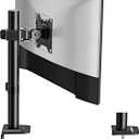 monTEK Single Monitor Stand, Stable Monitor Arm for 17-32 inch& 22lbs Capacity Screen, Height Adjustable Desk Mount with C Clamp and Grommet Base, VESA 75 * 75MM/ 100 * 100MM