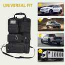 Tactical Car Seat Back Organizer,Tactical Molle Seat Back Organizer with 6 Detachable Molle Pouch,Universal Fits for Car Truck Jeep Vehicle Black