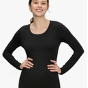 Underscrub Long Sleeve Women - Scoop Neck Scrubs Undershirt Soft Stretch Fitted Top. Size L.