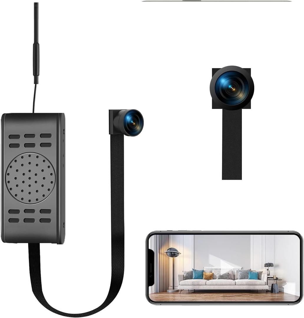 Mini Camera 4K HD DIY Module WI-FI Small Nanny Cam Portable Wireless Security Camera 155 Wide Angle with Motion Detection for Indoor/Pet
