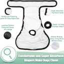 wegreeco Washable Female Dog Diapers Highly Absorbent Reusable Diapers for Dog in Heat Dog Period Diapers, 3 Pack (Black,X-Large