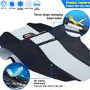 Universal Ribbed Dirt Bike Seat Cover - Gripper Soft Seat Cover for Most Dirt Pit Bike Motorcycle Black-White