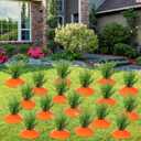 18 Set Easter Carrots Yard Decorations DIY Carrots Yard Sign Stakes Easter Plastic Outdoor Decorations for Spring Lawn Garden Yard Decor Easter Decor Home Lawn Patio Decorations (A Style)