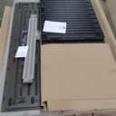 Rubbermaid Vertical Resin Outdoor Storage Shed With Floor (4 x 2.5 Ft) Weather Resistant Brown Organization for Home/Backyard/Garden Tools/Porch/Patio Cushions/Pool Chemicals/Toys