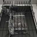 MOUKABAL Dish Drying Rack, Dish Rack, Stainless Steel Dish Racks for Kitchen Counter, Dish Drainer with Removable Utensil Holder, Drainboard (Black)