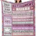 Retirement Gift for Woman, Retirement Gifts for Women 2025, Best Retired Gift Ideas, Presents for Retirement Coworkers, Teacher, Nurses, Happy Retirement Party Decorations Blanket 50"X60"