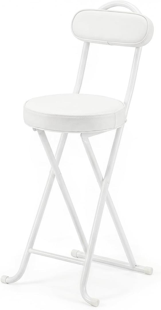 Folding Bar Stool,24" Portable High Counter Foldable Stool Chair, 1PCS