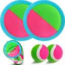Jalunth Ball Catch Set Game Toss Paddle - Beach Toys Back Yard Outdoor Games Pool Backyard Target Throw Catch Sticky Set Age 3 4 5 6 7 8 9 10 11 12 Years Old Boys Girls Kids Easter Gifts Blue