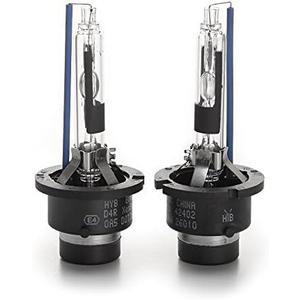 HYB D4R HID Bulbs, 6000K Diamond White Xenon Replacement D4R HID Headlight Bulb, 35W Low Beam 42406 66450 42406WX Car Headlamps, IP68 Waterproof Design (Pack of 2)