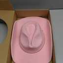 Cowgirl Hat Wool Western Cowboy Hat Color Decoration Men and Women Wool Curling Outdoor(Color-12)