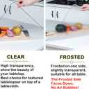 Clear Table Cover Protector 14 x 32 Inch, 1.5mm Thick Plastic Desk Protector Mat, Rectangular Waterproof PVC Clear Placemats, Vinyl Desk Cover for Desktop, Dining Room Table, Coffee End Table