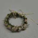 Floral Fall Camellia Flower Crown Rose Headpiece Wedding Bridal Flower Girl Halo Maternity Photo Props FL-03 (Ivory Flower With Babysbreath)