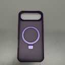 Magnetic Compatible with iPhone Air Case with Stand [Military Grade Drop Tested][Compatible with Magnet] Ring Translucent Slim Hard Back Soft Edge 17 Air Phone Case, Purple