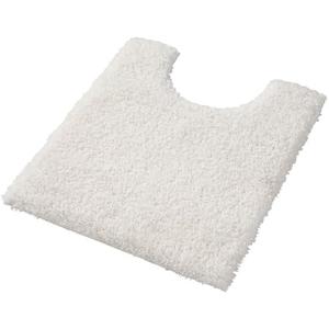 Yimobra U Shaped Toilet Bath Rug, Fluffy Plush, Super Shaggy Soft Non Slip, Water Absorbent Microfiber Bath Mat, Dries Quickly, Machine Washable Thick Bathroom Rugs, 20"x 24", Off White