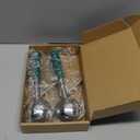 2 Pcs Release Cookie Scoops Ice Cream Scooper with Trigger Release Portion Scoop Stainless Steel for Portion Control, Baking Food, Cookie Dough, Cupcake Batter (3.25 oz,Green)