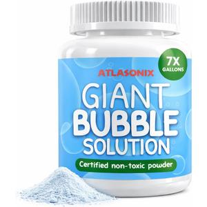 Giant Bubble Solution - Bubble Wands, Bubbles for Kids, Kids Bubbles Mix Powder Makes 896 OZ (7 Gallons) - The Original Solution Mix | 100% Kid Safe