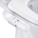Ciays Bidet Attachment for Toilet Ultra-Slim Bidet Sprayer with Pressure Controls Non-Electric Dual Nozzles for Feminine/Posterior Wash, Sliver and White