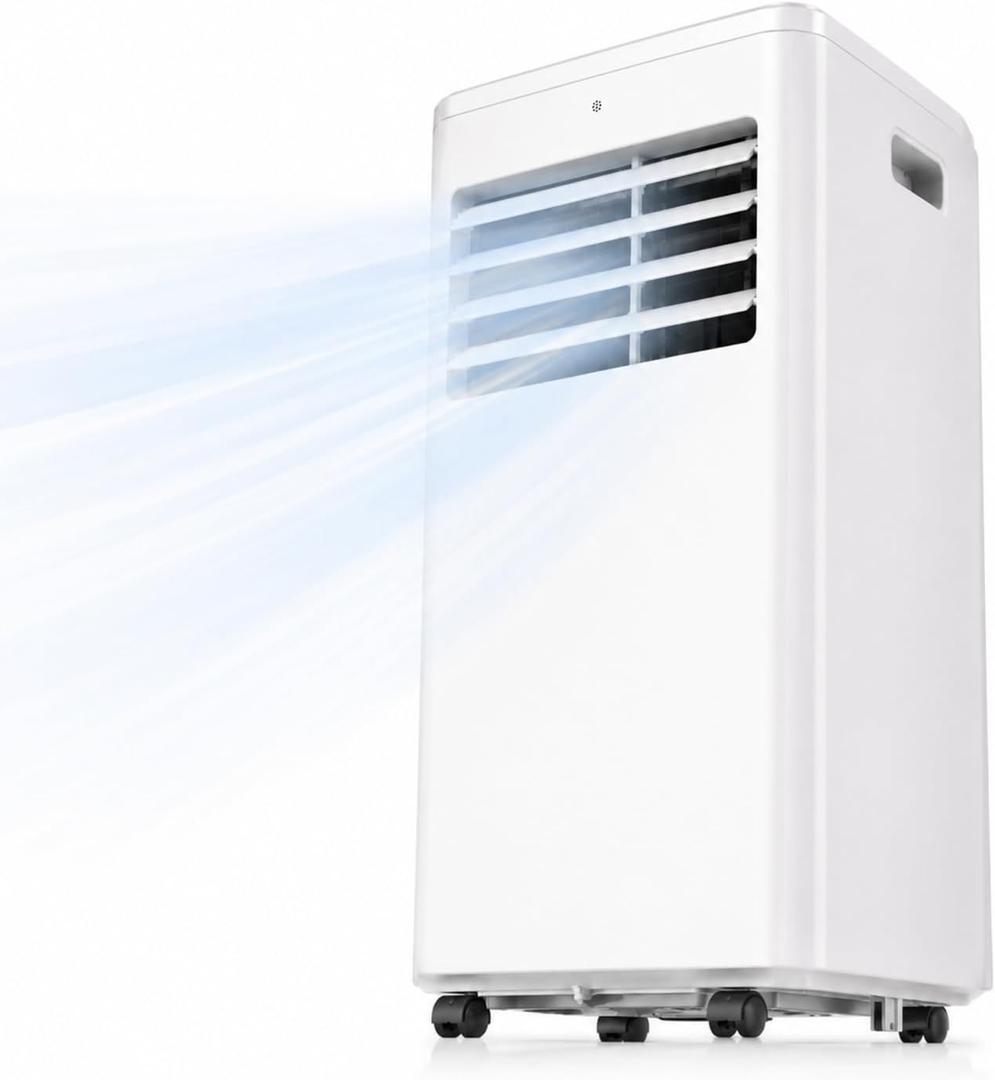 Coolblus 12000 BTU Portable Air Conditioners, 3-in-1 AC Unit Cools Up to 550 Sq.Ft. with Remote Control/Smart Sleep Mode/24Hrs Timer/Window Installation Kit & Filter Cleaning Brush, White-12000BTU